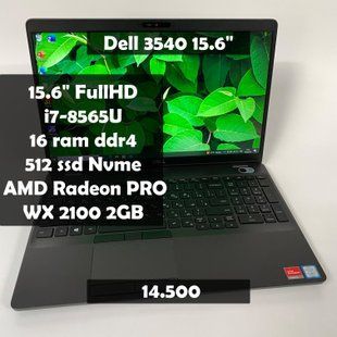 Ноутбук Dell Precision 3540 i7-8565U/Radeon WX 2100/16GB RAM/512GB SSD А-810 фото