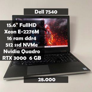 Ноутбук Dell Precision 7540 15.6" FullHD Xeon E-2276M\16 RAM\512 SSD\NVIDIA RTX 3000 6 GB а-2860 фото