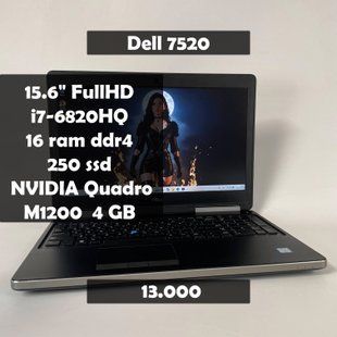 Ноутбук Dell Precision 7520 15.6" FullHD i7-6820HQ\16 RAM\250 SSD\NVIDIA M1200 4 GB а-3017 фото