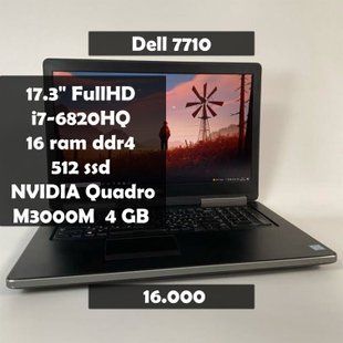 Ноутбук Dell Precision 7710 17.3" FullHD i7-6820HQ\16 RAM\512 SSD\Nvidia M3000M 4 GB а-2896 фото