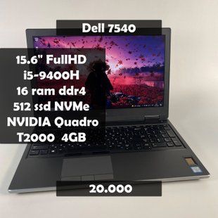 Ноутбук Dell Precision 7540 15.6" FullHD i5-9400H\16 RAM\512 SSD\Quadro T2000 - 4GB а-1927 фото
