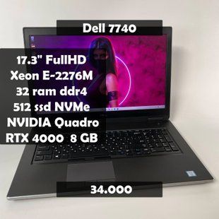 Ноутбук Dell Precision 7740 17.3" FullHD Xeon E-2276M\32 RAM\512 SSD\NVIDIA RTX 4000 8 GB а-3067 фото