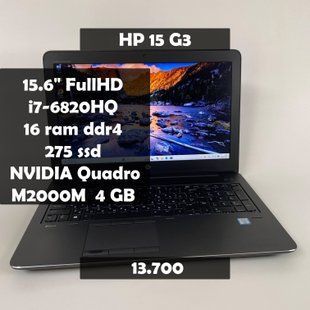 Ноутбук HP zBook 15 G3 15.6" FullHD i7-6820HQ/16 RAM/275 SSD/NVIDIA M2000M 4 GB а-2810 фото