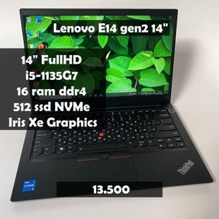 Ноутбук Lenovo Thinkpad E14 gen 2 14" FHD i5-1135G7/16GB RAM/512GB SSD а-1116 фото
