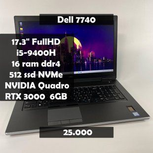 Ноутбук Dell Precision 7740 17.3" FHD i5-9400H\16 RAM\512 SSD\NVIDIA RTX 3000 6GB а-2123 фото