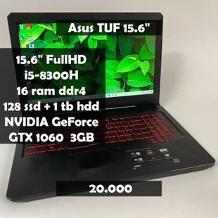 Ноутбук Asus TUF 15,6" i5-8300H\Nvidia GTX1060\16GB\128SSD+1TB HDD ol-2 фото