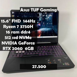 Ноутбук Asus TUF Gaming 15.6" FHD 144Hz Ryzen 7 3750H/16 RAM/512 SSD/NVIDIA RTX 2060 6GB а-2047 фото
