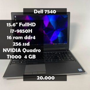 Ноутбук Dell Precision 7540 15.6" FullHD i7-9850H\16 RAM\256 SSD\Nvidia T1000 4 GB а-3123 фото