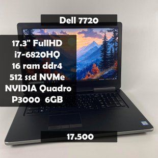 Ноутбук Dell Precision 7720 17.3" FullHD i7-6820HQ\16RAM\512SSD\Quadro P3000 6GB а-1873 фото