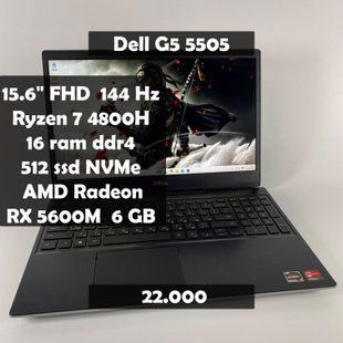 Ноутбук Dell G5 5505 15.6" FullHD 144Hz Ryzen 7 4800H/16 RAM/512 SSD/AMD RX 5600M 6 GB  а-2429 фото