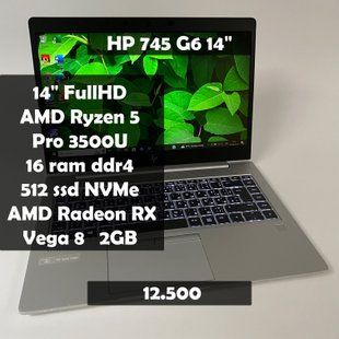 Ноутбук HP EliteBook 745 G6 14" FHD Ryzen 5 Pro 3500U/16GB RAM/512SSD а-884 фото