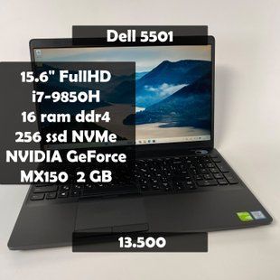 Ноутбук Dell Latitude 5501 15.6" FullHD i7-9850H\16 RAM\256 SSD\NVIDIA MX150 2 GB а-2554 фото