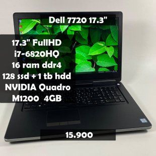 Ноутбук Dell Precision 7720 i7-6820HQ\Nvidia M1200\16GB\128SSD+1TB HDD а-1275 фото