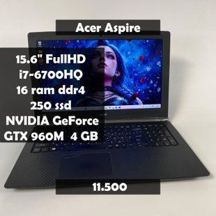 Ноутбук Acer Aspire 15,6" FullHD i7-6700HQ/16 RAM/250 SSD/NVIDIA GTX 960M 4 GB  а-3107 фото
