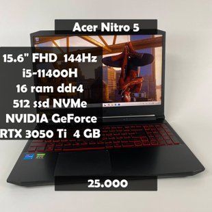 Ноутбук Acer Nitro 5 15.6" FullHD 144Hz i5-11400H/16 RAM/512 SSD/RTX 3050Ti 4 GB а-2809 фото