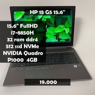 Ноутбук HP zbook 15 G5 15,6" FHD i7-8850H/Nvidia P1000/32 RAM/512 SSD а-1125 фото