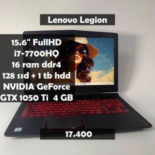 Ноутбук Lenovo Legion 15.6" FullHD i7-7700HQ/16 RAM/128 SSD+1 TB HDD/NVIDIA 1050 Ti 4 GB а-2773 фото