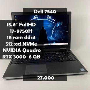 Ноутбук Dell Precision 7540 15.6" FullHD i7-9750H\16 RAM\512 SSD\NVIDIA RTX 3000 6 GB а-2595 фото