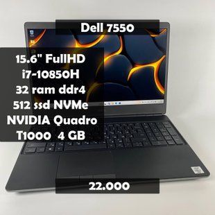 Ноутбук Dell Precision 7550 15.6" FullHD i7-10850H/32 RAM/512 SSD/Nvidia T1000 4 GB а-2547 фото