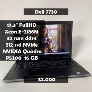 Ноутбук Dell Precision 7730 17.3" FullHD Xeon E-2186M\32 RAM\512 SSD\NVIDIA Quadro P5200 16 GB а-2975 фото