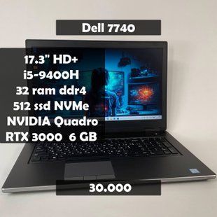 Ноутбук Dell Precision 7740 17.3" FullHD i5-9400H\32 RAM\512 SSD\NVIDIA RTX 3000 6 GB а-2943 фото