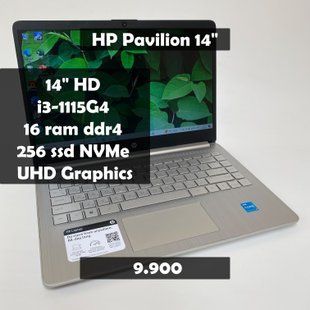 Ноутбук HP Pavilion 14-dq2031wm 14" HD i3-1115G4/16GB RAM/256GB SSD а-701 фото