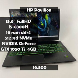 Ноутбук HP Pavilion Gaming 15.6" FHD i5-8300H/NVIDIA GTX 1050Ti 4GB/16RAM/512SSD а-1627 фото