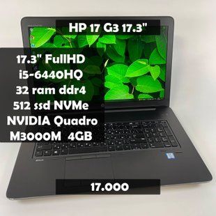 Ноутбук HP ZBook 17 G3 17.3" i5-6440HQ/Nvidia M3000M 4GB/32RAM/512SSD а-1181 фото