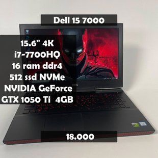 Ноутбук Dell Inspiron 15 7000 15.6" 4K i7-7700HQ/GTX 1050 Ti 4GB/16RAM/512SSD а-1729 фото