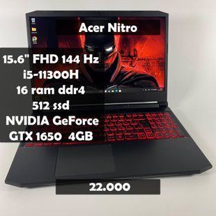 Ноутбук Acer Nitro 15.6" FullHD 144Hz i5-11300H/16 RAM/512 SSD/NVIDIA GTX 1650 4GB а-2074 фото