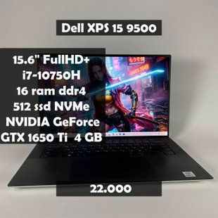 Ноутбук Dell XPS 15 9500 15,6" FullHD+ i7-10750H\16 RAM\512 SSD\Nvidia GTX 1650 Ti 4 GB а-3073 фото