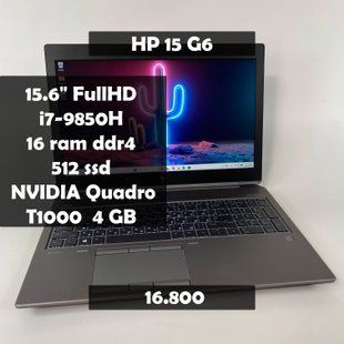 Ноутбук HP zBook 15 G6 15.6" FullHD i7-9850H/16 RAM/512 SSD/NVIDIA T1000 4 GB а-2704 фото
