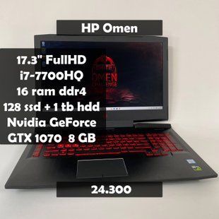 Ноутбук HP Omen 17.3" FullHD i7-7700HQ/16 RAM/128 SSD+1 TB HDD/Nvidia GTX 1070 8 GB а-2915 фото