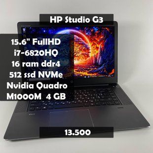 Ноутбук HP Studio G3 15.6 FHD i7-6820HQ/16RAM/512SSD/Nvidia M1000M 4GB q-162(2) фото
