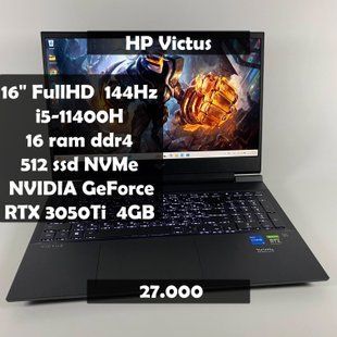 Ноутбук HP Victus 16" FHD 144Hz i5-11400H/16 RAM/512 SSD/NVIDIA RTX 3050Ti 4GB а-2076 фото
