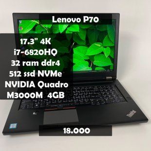 Ноутбук Lenovo ThinkPad P70 17.3" 4К i7-6820HQ\Nvidia M3000M\32RAM\512SSD а-1593 фото