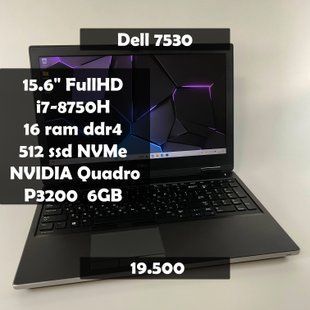 Ноутбук Dell Precision 7530 15.6" FullHD i7-8750H\16 RAM\512 SSD\Nvidia P3200 6GB а-2251 фото