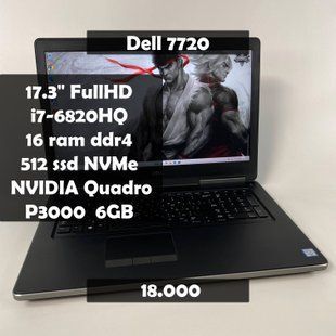 Ноутбук Dell Precision 7720 17.3" FullHD i7-6820HQ\16RAM\512SSD\Quadro P3000 6GB а-1888 фото
