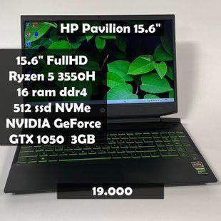 Ноутбук HP Pavilion Gaming Ryzen 5 3550H/Nvidia GTX1050/16RAM/512SSD а-1112 фото