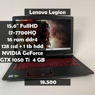 Ноутбук Lenovo Legion 15.6" FullHD i7-7700HQ/16 RAM/128 SSD+1 TB HDD/NVIDIA 1050 Ti 4 GB а-2771 фото
