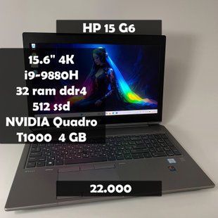 Ноутбук HP zBook 15 G6 15.6" 4K i9-9880H/32 RAM/512 SSD/NVIDIA T1000 4 GB а-2742 фото