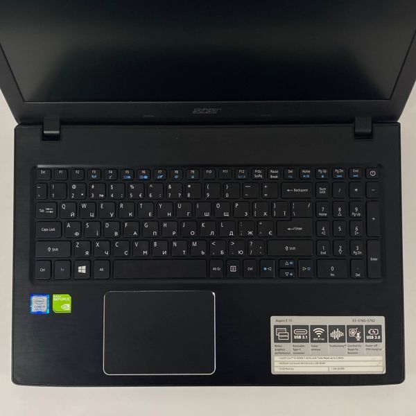Ноутбук Acer Aspire E5-576G 15.6" HD i5-8250U\NVIDIA MX150\16GB\512SSD а-1400 фото