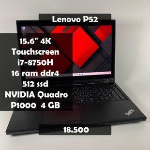 Ноутбук Lenovo ThinkPad P52 15.6" 4K Touch i7-8750H\16 RAM\512 SSD\NVIDIA P1000 4 GB а-2458 фото