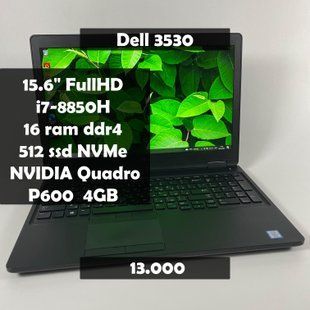 Ноутбук Dell Precision 3530 15,6" FHD i7-8850H\Nvidia P600\16GB\512SSD а-1583 фото