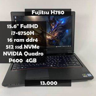 Ноутбук Fujitsu Celsius H780 15.6" FHD i7-8750H/16 RAM/512 SSD/NVIDIA P600 4GB  а-2068 фото