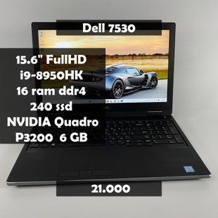 Ноутбук Dell Precision 7530 15.6" FullHD i9-8950HK\16 RAM\240 SSD\Nvidia P3200 6 GB qv-1 фото
