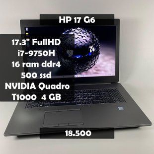 Ноутбук HP zBook 17 G6 17.3" FullHD i7-9750H/16 RAM/500 SSD/NVIDIA T1000 4 GB а-2574 фото