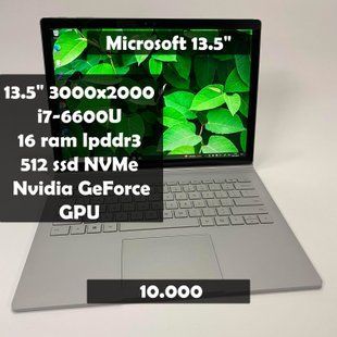 Ноутбук Microsoft Surface Book 13.5" 3K i7-6600U/Nvidia GPU/16GB/512GB а-1107 фото