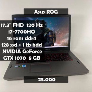 Ноутбук Asus ROG 17.3" FullHD 120Hz i7-7700HQ/16 RAM/128 SSD+1 TB HDD/Nvidia GTX 1070 8 GB а-2482 фото